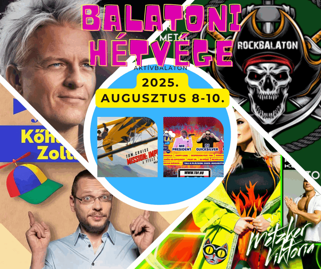 Balatoni hétvége 2025. augusztus 8–10. – A legjobb programok a part mentén
