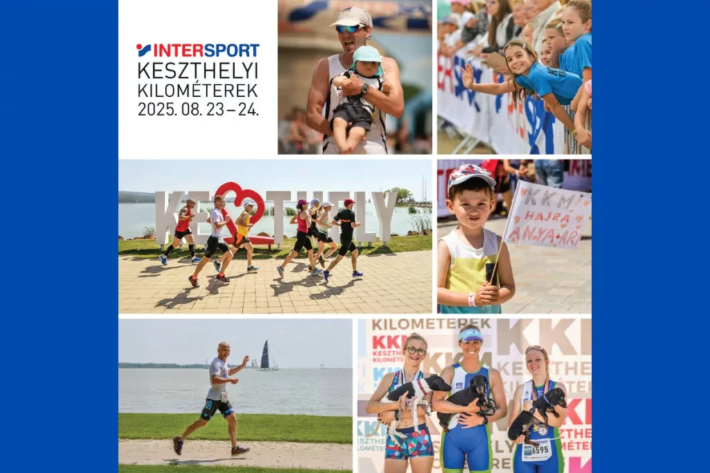 Futók a Keszthelyi Balaton-parton