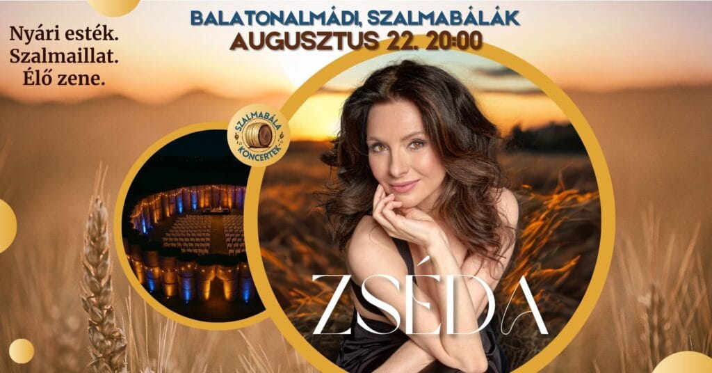 Zséda koncert Balatonalmádiban szalmabálák között